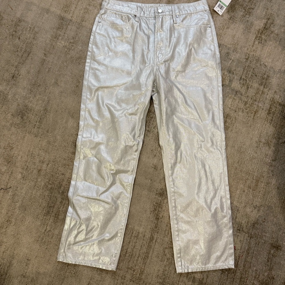 Rebecca Minkoff Shiny Silver Pants